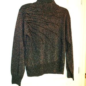 Multicolored glitter black sweater.